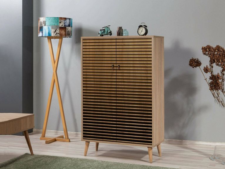 Credenza quercia 80x36x127h cm 2 ante - Andalusite