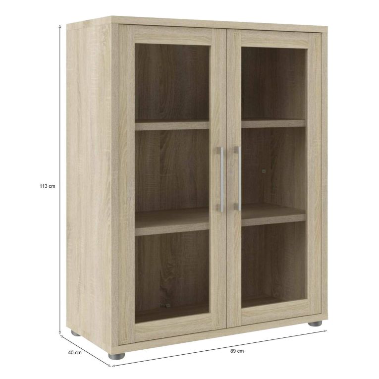 Credenza quercia 89x40x113h cm 2 ante - Ampezzo
