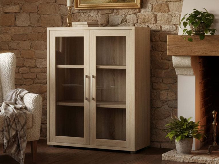 Credenza quercia 89x40x113h cm 2 ante - Ampezzo