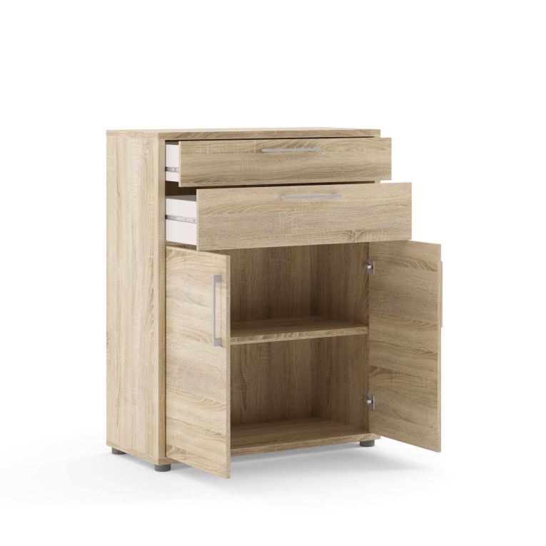 Credenza quercia 89x40x113h cm 2 ante e 2 cassetti - Agra
