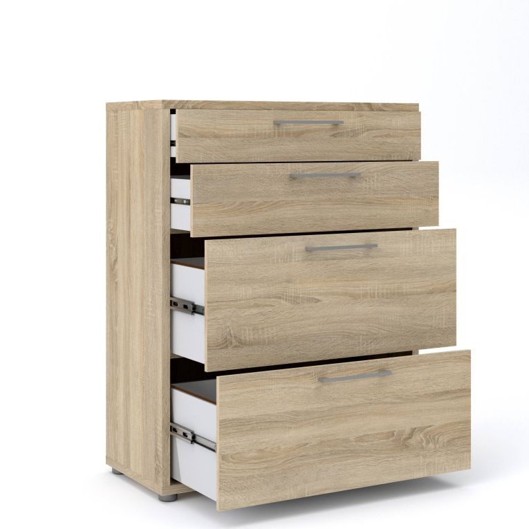 Credenza quercia 89x40x113h cm 4 cassetti - Anghiari