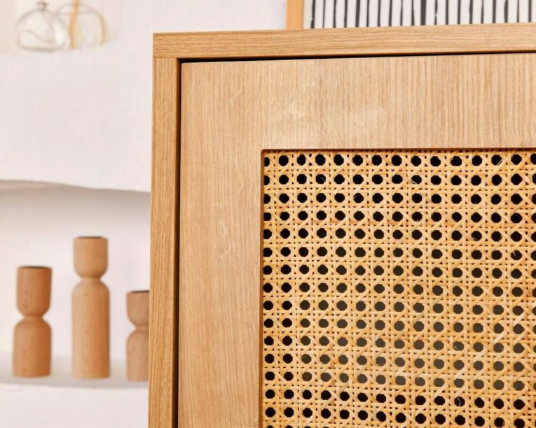Credenza quercia 90x40x110h cm 2 ante - Sfalerite