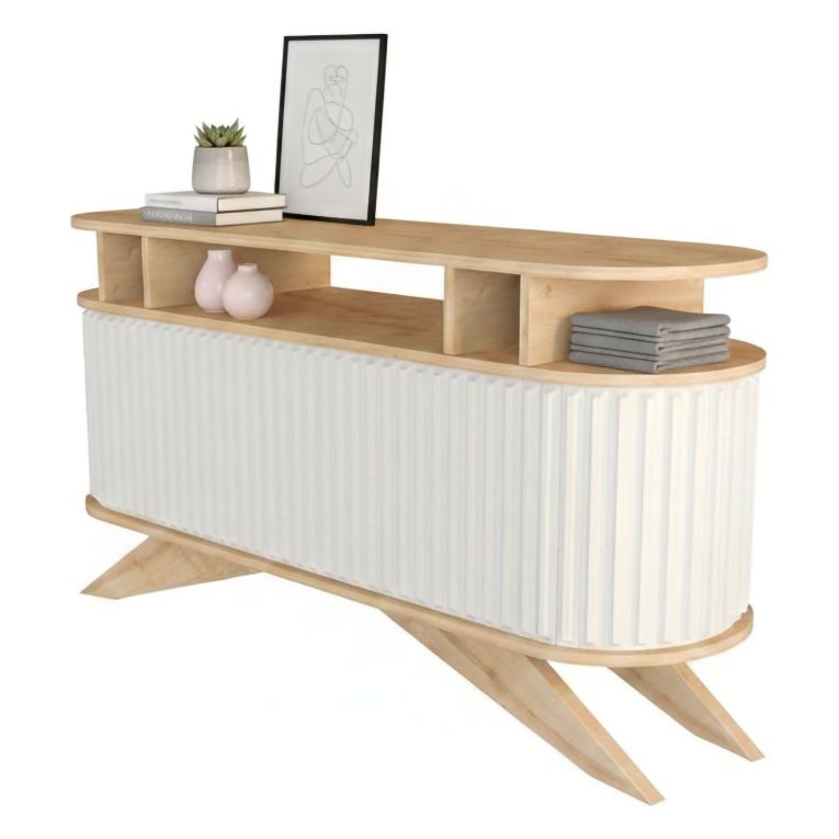 Credenza quercia e bianca 150x43x75h cm 2 ante - Joy