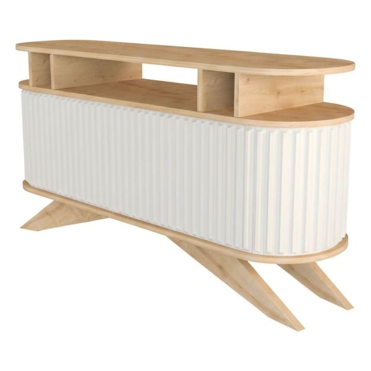Credenza quercia e bianca 150x43x75h cm 2 ante - Joy
