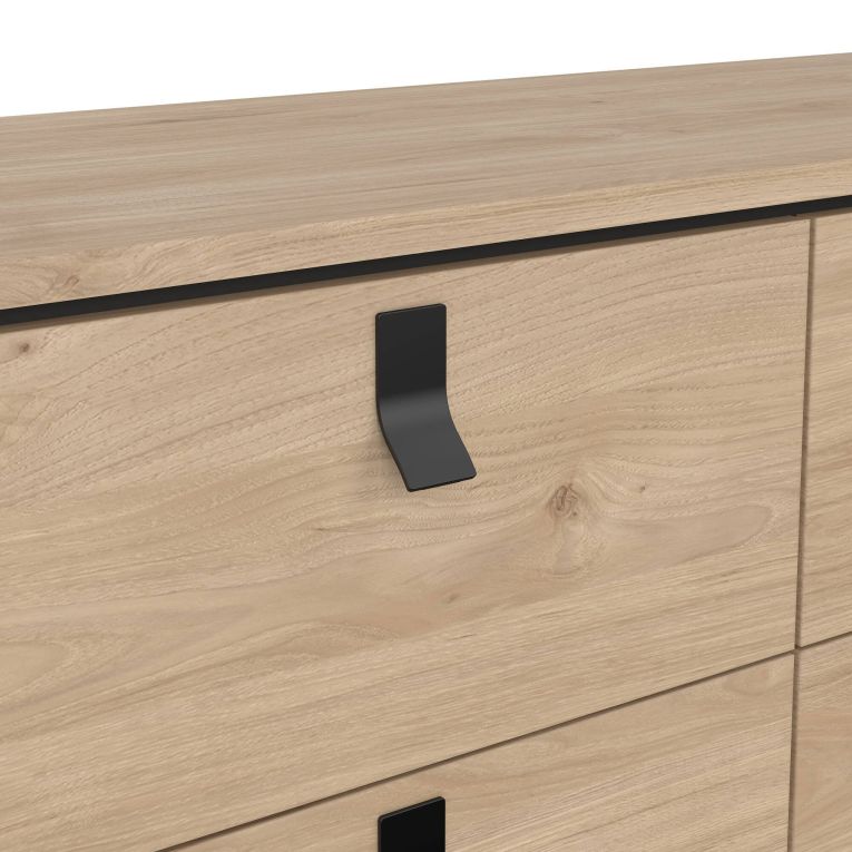 Credenza rovere 101x40x94h cm 6 cassetti - Maka