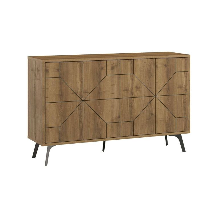 Credenza rovere 123x35x77h cm 4 ante - Brunale