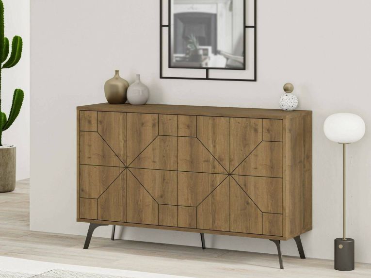 Credenza rovere 123x35x77h cm 4 ante - Brunale