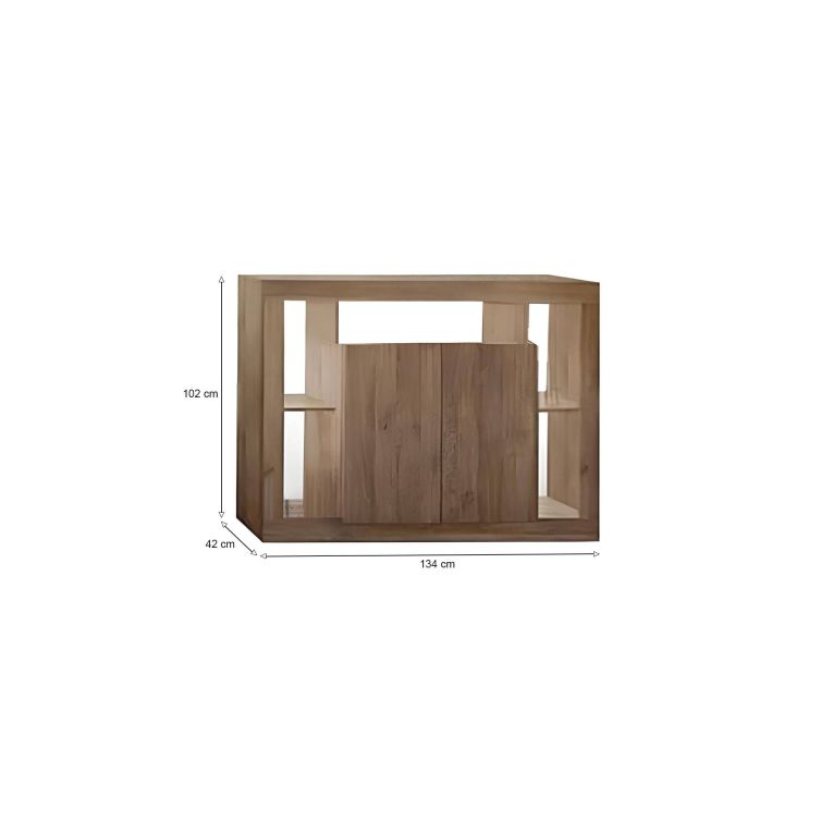 Credenza rovere 134x42x102h cm 2 ante - Angelie