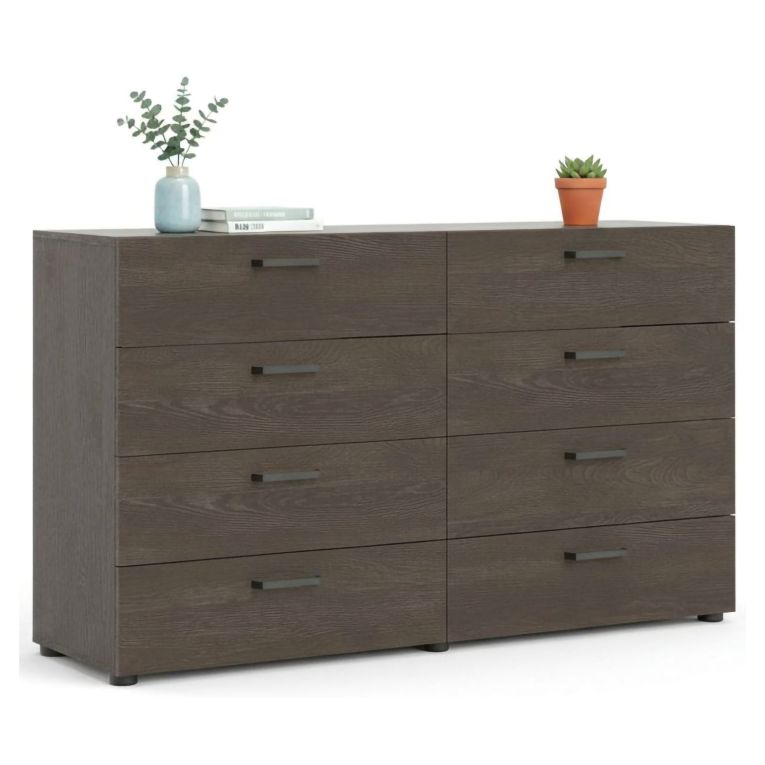 Credenza rovere 140x40x81h cm 8 cassetti - Acetosella