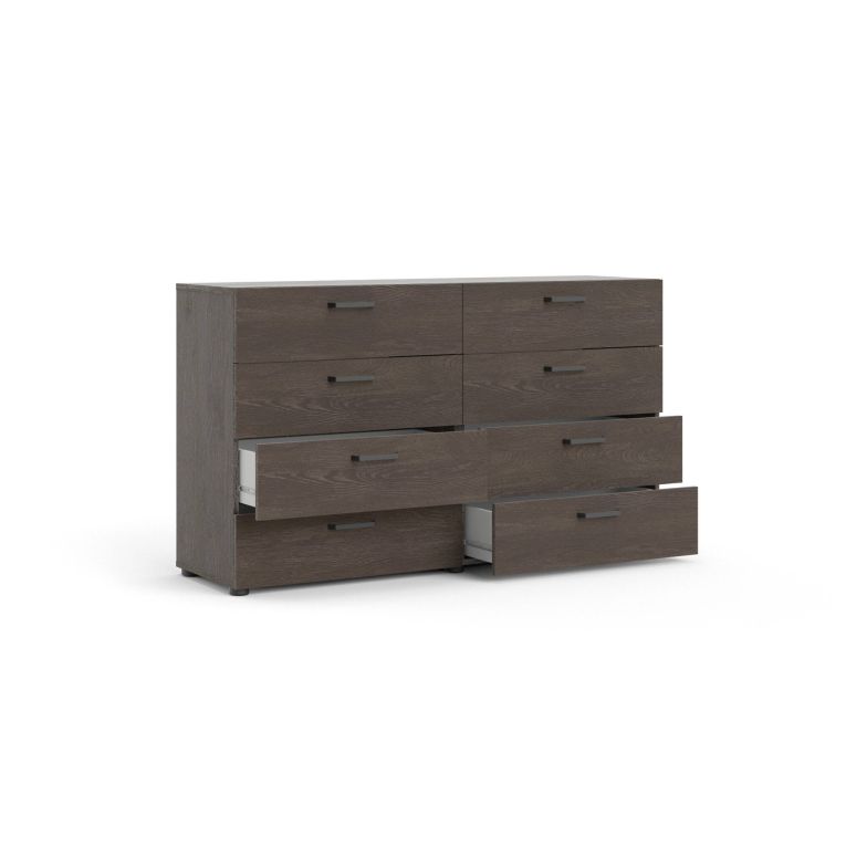 Credenza rovere 140x40x81h cm 8 cassetti - Acetosella