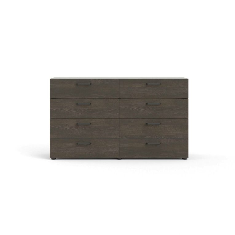 Credenza rovere 140x40x81h cm 8 cassetti - Acetosella