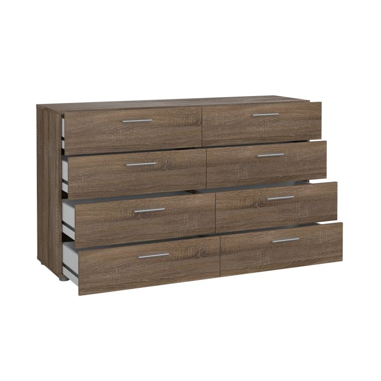 Credenza rovere 140x40x81h cm 8 cassetti - Phethai