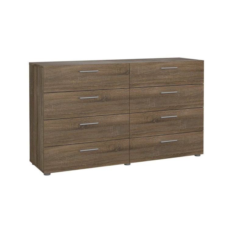 Credenza rovere 140x40x81h cm 8 cassetti - Phethai