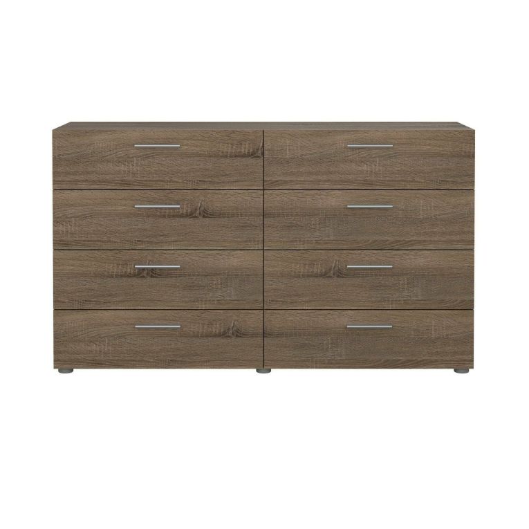 Credenza rovere 140x40x81h cm 8 cassetti - Urduja