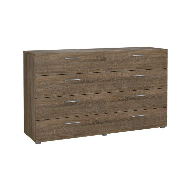 Credenza rovere 140x40x81h cm 8 cassetti - Urduja