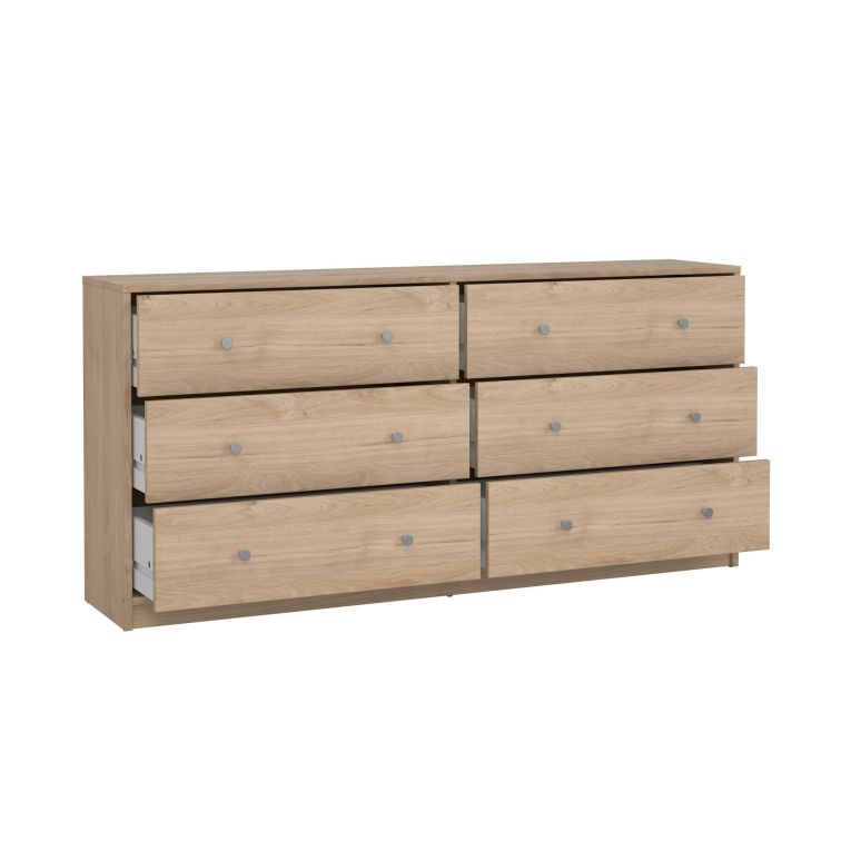 Credenza rovere 143x30x68h cm 6 cassetti - Rick