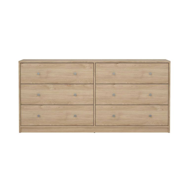 Credenza rovere 143x30x68h cm 6 cassetti - Rick