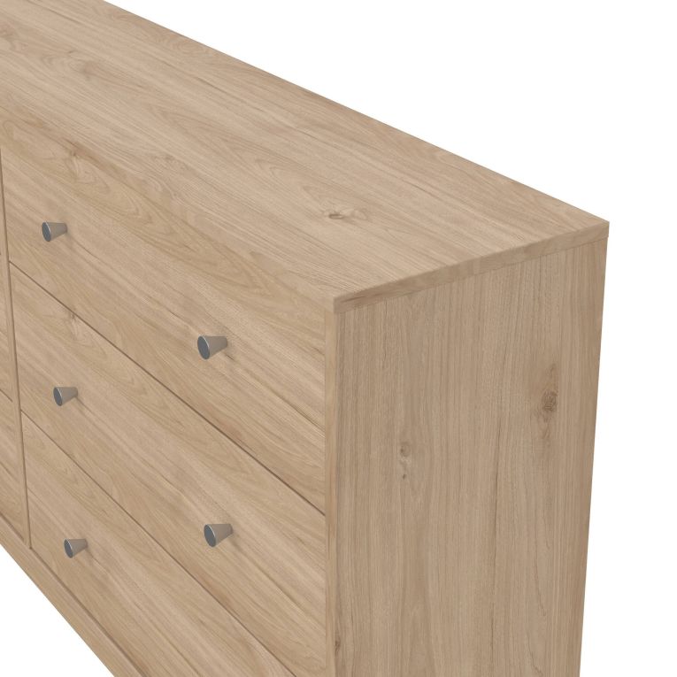 Credenza rovere 143x30x68h cm 6 cassetti - Rick