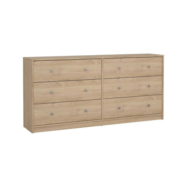 Credenza rovere 143x30x68h cm 6 cassetti - Rick