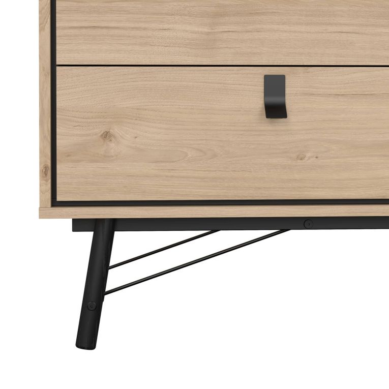 Credenza rovere 150x40x94h cm 6 cassetti - Anturio