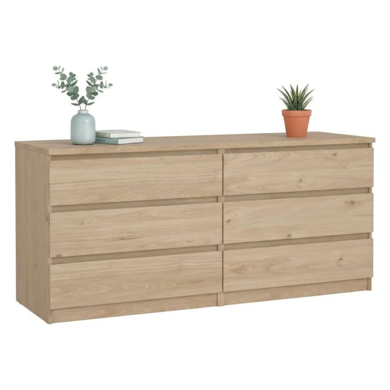 Credenza rovere 153x50x70h cm 6 cassetti - Abacadabra