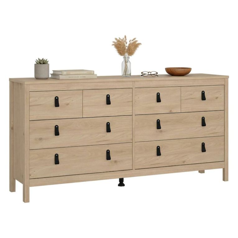 Credenza rovere 159x38x79h cm 8 cassetti - Kovsova