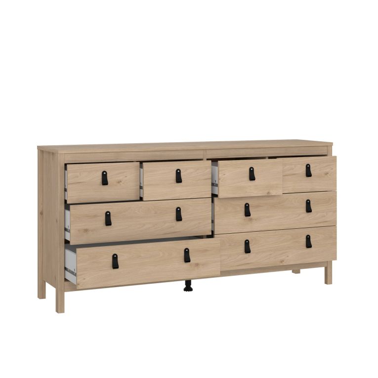 Credenza rovere 159x38x79h cm 8 cassetti - Kovsova