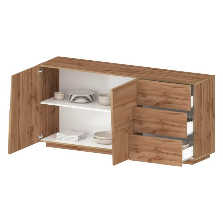 Credenza rovere 180x44x86h cm 2 ante e 3 cassetti - Avelignese