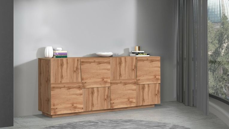 Credenza rovere 200x44x86h cm 4 ante - Arda