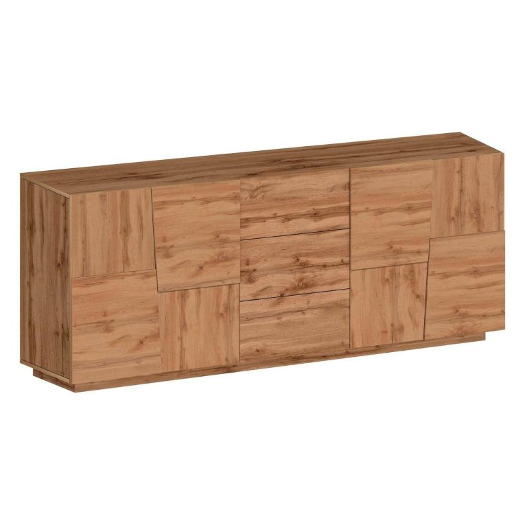 Credenza rovere 220x44x86h cm 4 ante e 3 cassetti - Astel