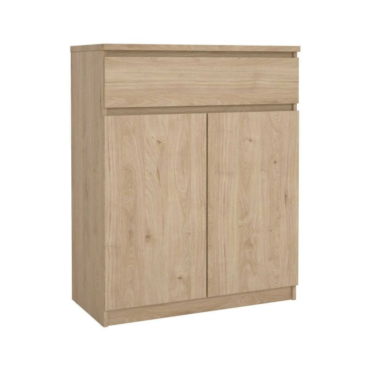 Credenza rovere 80x40x100h cm 2 ante e 1 cassetto - Genziana