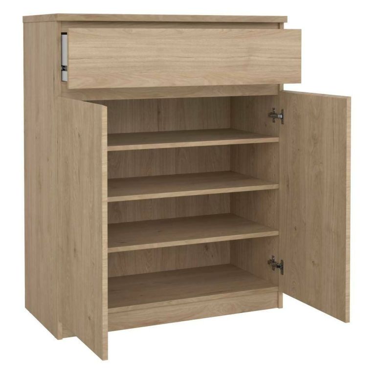 Credenza rovere 80x40x100h cm 2 ante e 1 cassetto - Genziana