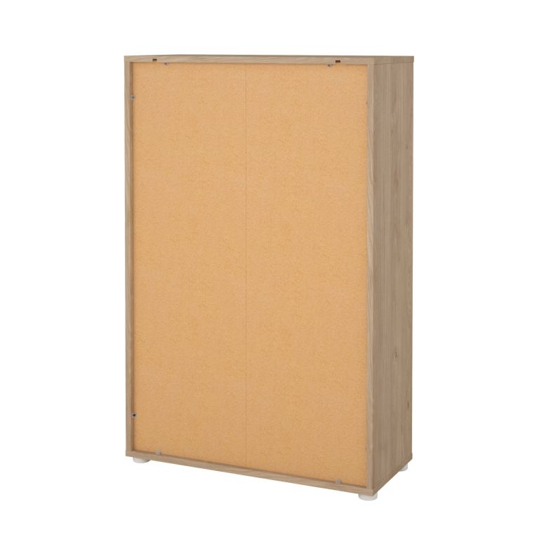 Credenza rovere e bianca 79x34x123h cm 2 ante - Canossa