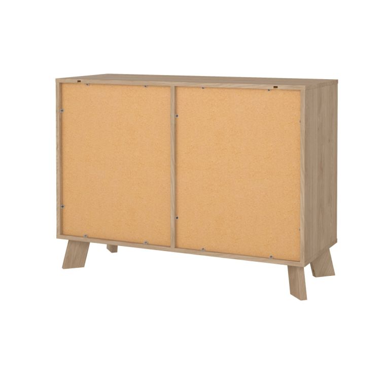 Credenza rovere e bianca 98x39x73h cm 2 ante e 1 cassetto - Tulo