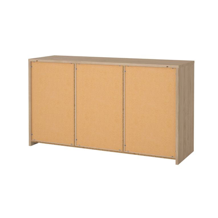 Credenza rovere e bianco lucida 148x48x83h cm 2 ante e 2 cassetti - Alalngar