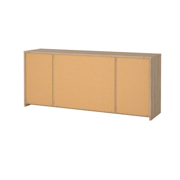 Credenza rovere e bianco lucida 197x48x83h cm 4 ante e 1 cassetto - Basile