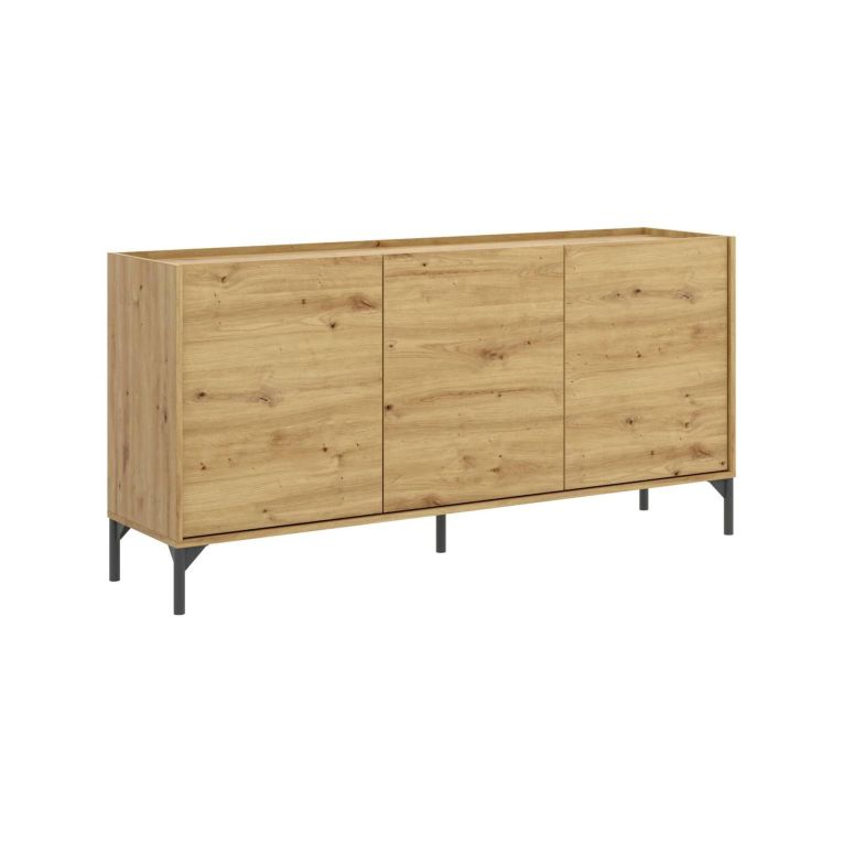 Credenza rovere nodi 155x43x75h cm 3 ante - Afrodite