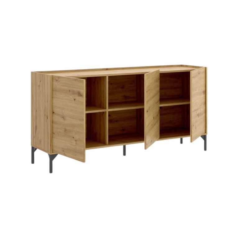 Credenza rovere nodi 155x43x75h cm 3 ante - Afrodite