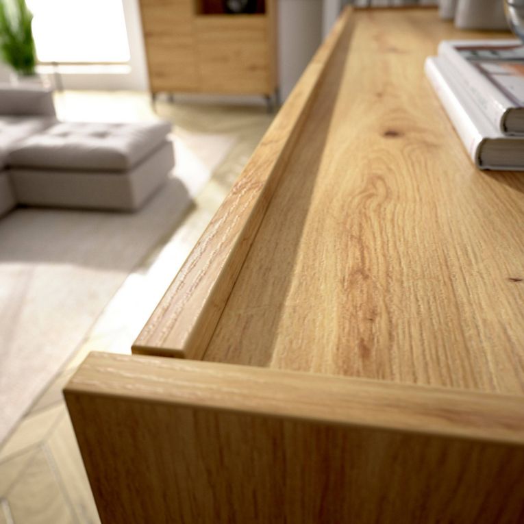 Credenza rovere nodi 155x43x75h cm 3 ante - Afrodite