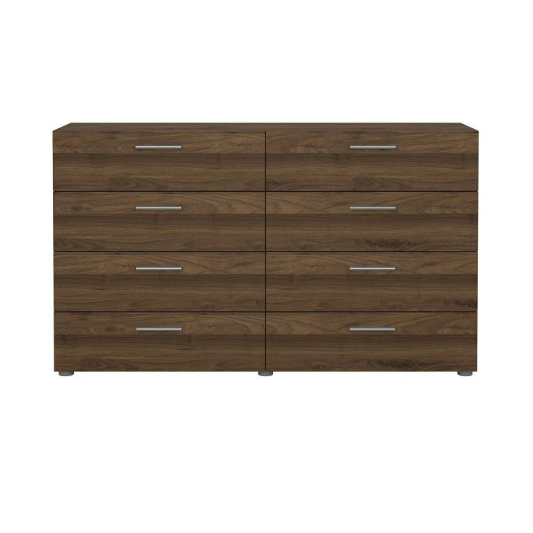 Credenza Solene, Buffet da soggiorno, Madia da salotto, Dispensa da cucina, 40x140 h82 cm, Noce