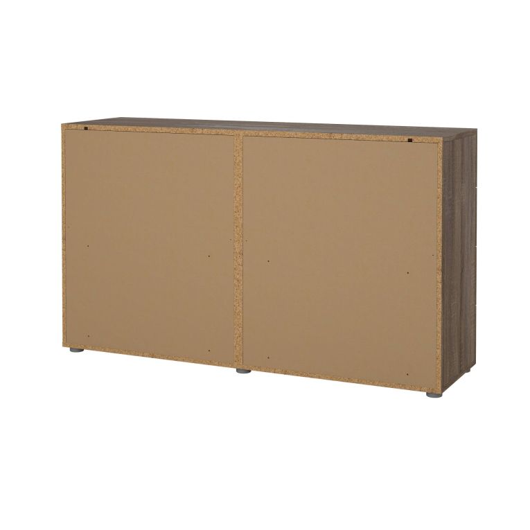 Credenza Solene, Buffet da soggiorno, Madia da salotto, Dispensa da cucina, 40x140 h82 cm, Rovere