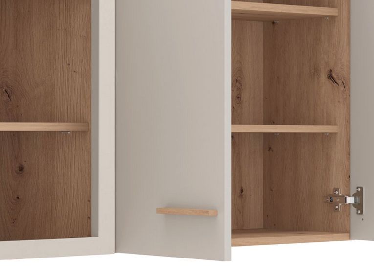 Cucina Beige Marrone Rovere Nodi Con cassetti, Elettrodomestici non inclusi, 9 Ante - Ghemme