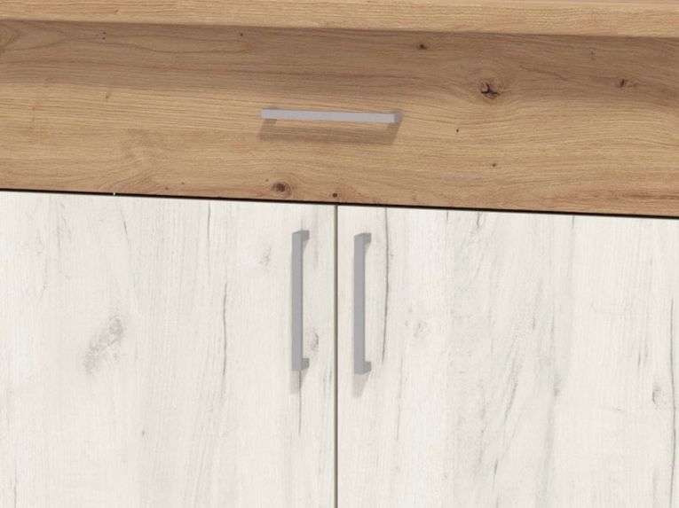 Cucina Bianco Larice Marrone Rovere Con cassetto, Elettrodomestici non inclusi, 9 Ante - Surano