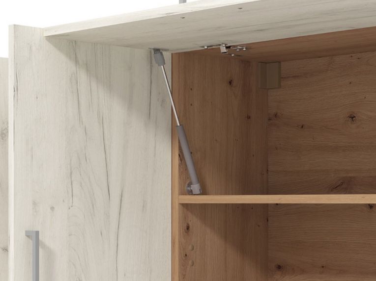 Cucina Bianco Larice Marrone Rovere Con cassetto, Elettrodomestici non inclusi, 9 Ante - Surano