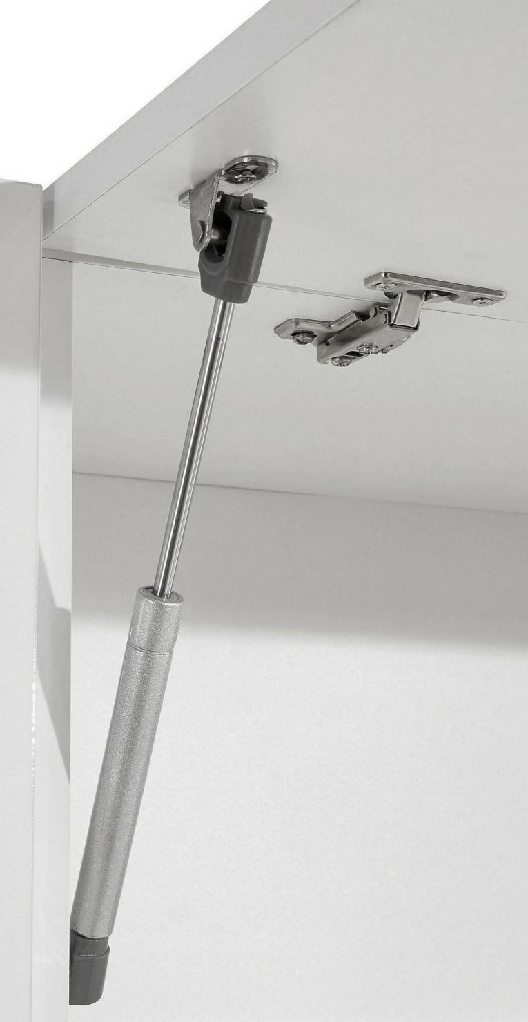 Cucina Bianco Lucido Grigio Ardesia Con cassetti, Elettrodomestici non inclusi, Modulabile Made in Italy - Attiko