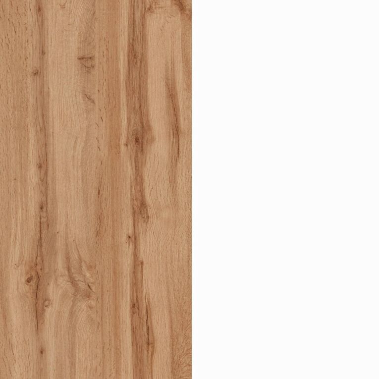 Cucina Bianco Lucido Marrone Rovere Con cassetti, Elettrodomestici non inclusi, Modulabile Made in Italy - Attiko