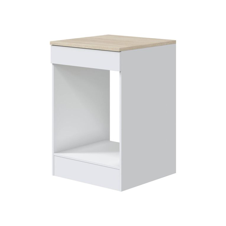 Cucina Bianco Marrone Rovere Con cassetti, Elettrodomestici non inclusi - Silphora