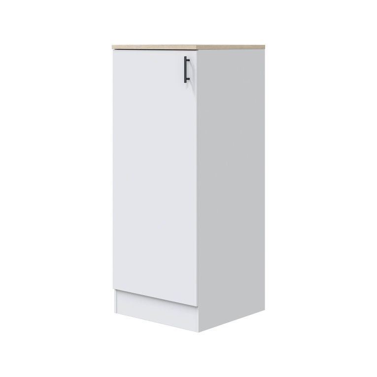 Cucina Bianco Marrone Rovere Con cassetti, Elettrodomestici non inclusi - Telinea