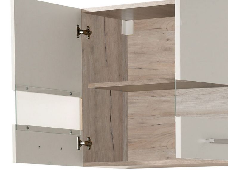 Cucina Bianco Marrone Rovere Con cassetto, Elettrodomestici non inclusi, 6 Ante - Lanzo