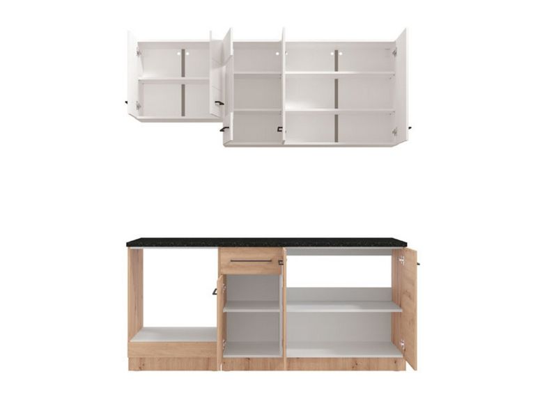 Cucina Bianco Marrone Rovere Con cassetto, Elettrodomestici non inclusi, 8 Ante - Colombo